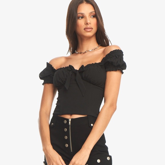 I.AM.GIA Tops - I.AM.GIA. Naomi Tie Front Cropped Top